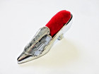 Vintage Metal Shoe  Pincushion  Commerating  1939 San Fransico  Worlds  Fair