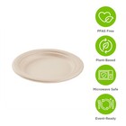 Karat Earth 9   Paper Round Plates  Pfas Free  Molded Fiber  Natural - 500 Pcs