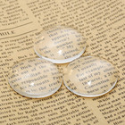 Glass Cabochons Dome Tiles  5pcs 35mm  Thickness 7 5mm  Clear Round Flat Back Do