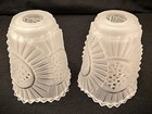 Pair Of  Vintage Art Deco France Frosted Glass Replacement Shades