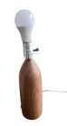 Rare Vintage Mid Century Danish Modern Solid Turned Wood Bottle Table Lamp