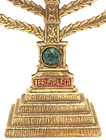 Vintage Jewish Jerusalem Temple Menorah Judaica Judaism Israel Hebrew Brass