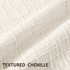 Spring Cream White Chenille Throw Pillow Covers 20x20 Set Of 2 Textured Soft Coz