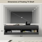 Floating Tv Shelf Wall Mounted Tv Stand  Floating Entertainment Center Under    