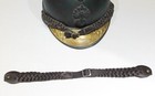 Braided Chinstrap Officer Helmet Adrian Dark Brown Leather Wwi