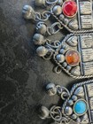 Vintage Afghan Kuchi Tribal Panel Bracelet Boho Gypsy Bells 9  Base Metal