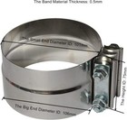 4 Inch Exhaust Clamp Lap Joint Exhaust Band Clamp Ss304exhaust Clamp Sleeve 2pcs