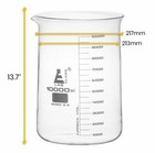 Beaker  10 000ml - Low Form  White Graduations - Borosilicate Glass - Eisco Labs