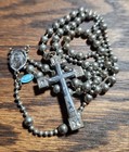 Vintage Wwii Military Rosary Religious Catholic Medal Crucifix Pendant Lot  a