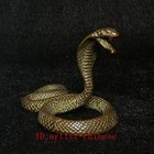 2 5 Inch Old Chinese Bronze Carving Snake Statue Pendant Decoration Collection