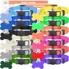Adjustable Breakaway Puppy Collars - Assorted Colors With Id Tags Set Of 12