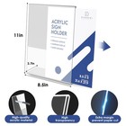 Danoni 12-pack 8 5x11 Vertical Slant Clear Acrylic Sign Holder Brochure Display