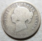 1888 Canada Silver Five Cents Nickel Coin  5-cents 5c  f801 
