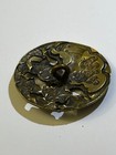 Beautiful Medium Pierced Brass Art Nouveau Woman Button  2814
