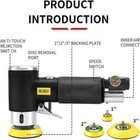 63 Pcs 1 2 3 Inch Mini Random Orbital Air Sander Kit Car Polisher For Auto Body