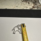 Rhinestone Elephant Silver Tone Animal Brooch Pin Black   Clear