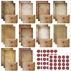 Vintage Antique Stationery Set - 160 Pcs Letter Writing Kit  50 Lined Papers   E