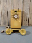 Vintage Western Electric Yellow Rotary Dial Wall Telephone Untested 
