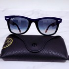 New Auth Ray-ban Unisex Wayfarer 2240 F-blk blu L-gradient Gray T-150 50mm Italy
