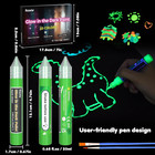 Vibrant Glow In The Dark Fabric Paint Set - 10 Colors For Diy Crafts