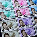 Rwanda 1965 Mnh - Kennedy Space - 12 Stamps Full 2 Sets In Pairs Sc  10 00