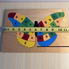 Kids Colorful Alphabet Butterfly Puzzle Wooden Puzzle Educational Toy