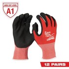 Milwaukee Medium Red Nitrile Level 1 Cut Resistant Dipped Work Gloves  12-pack 