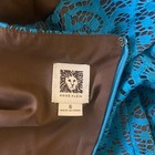 New Anne Klein Sleeveless Lace Tiered Skirt Swing Dress Turquoise Blue Size 6