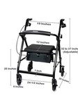 Mckesson Upright Rollator Walker Folding 32 To 37    Handle Height 146-r726bk