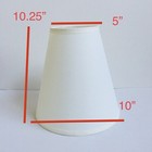 2 Pcs White Cloth Lamp Shades   10 25 x10 x5    Made Your Own Design E1-e2-94