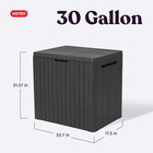 City 30 Gallon Resin Outdoor Storage Box And Patio Storage Box Side Table For Po