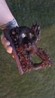 Chinese Dragon Red Resin Figurine W pearl Feng Shui Decor