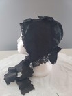 Antique Mid 19th Century Lined Victorian Era Mourning Bonnet