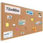 Large Bulletin Board  Foldable 72x48 Inches Cork Board Alternative  Large Brown