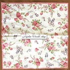  1209  Two Individual Paper Luncheon Decoupage Napkins - Roses Flowers Floral