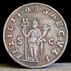 249-251 Ad Large Ancient Roman Coin Trajan Decius Silver Plated Sestertius 36mm