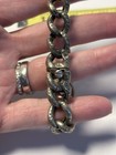 Antique Victorian Hollow Puffy 800 Silver Bracelet Repousse 8    Beautiful 1860s