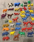 Vintage Lot Marx   Farm Animals Wildlife Africa Elephants Colorful Nabisco Gard