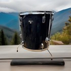 1970s Rogers 16x16 Jet Black Pearl Floor Tom
