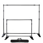 8x10 Ft Banner Stand Heavy-duty Backdrop Stand Telescopic Adjustable Repeat Step