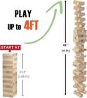 Large Tower Outdoor Games Wood Stacking Games Includes Scoresheet And Carry Bag