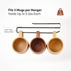 Xympo Coffee Mug Hanger For Cabinet  Clip-on Shelf  Cups  10 Inch  Black