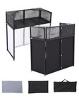 Garvee Portable Dj Stand Heavy Duty Foldable Dj Booth With Iron Frame