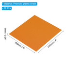 Patikil Orange Phenolic Sheet  10pcs 100x100x1mm Laminated Resin Plate Board Pcb