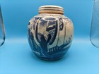 Vintage Chinese Porcelain Blue And White Jar With Lid