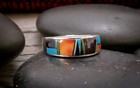 Navajo Turquoise Multi Inlay Sterling Silver Men s Band Ring Size 10 5
