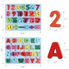 Educational Learning Toy For Toddlers Kids Wooden Alphabet   Number Puzzle