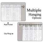  Anji Bird White Sheer Curtains 45 Inches Long 2 Panels Set For Small Window  