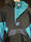 Worcester Ice Cats Hockey Starter Jacket Blue Ahl Sp Patches Vintage 90 Youth L