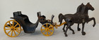 Vintage Stanley Cast Iron Surrey Horse Drawn Toy Carriage Made In Usa 1930s